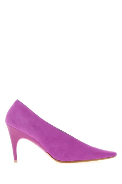 Balenciaga Purple Suede Duchesse 90 Pumps