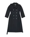 Balenciaga Doppelreihiger Trenchcoat In Black