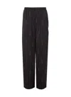 Balenciaga Striped Pinstripe Pyjama Pants With Side Pockets In Black