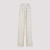Balenciaga Luxurious Pyjama Pants For Women In Light Beige Black