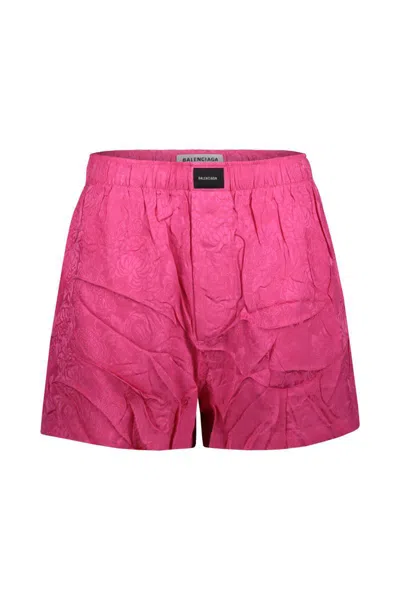 Balenciaga Pyjama Shorts In Pink