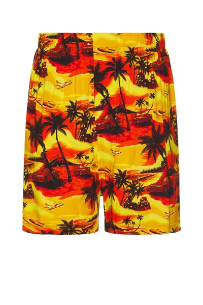Balenciaga Pyjama Shorts In Orange