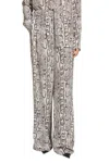 Balenciaga Python Print Silk Pyjama Pants In Animal Print