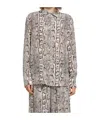 Balenciaga Silk Python Print Shirt In Multi
