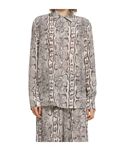 BALENCIAGA PYTHON PRINT SILK SHIRT