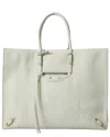 Balenciaga Python Tote In White