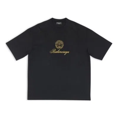 Balenciaga Qixi Crest T-shirt Medium Fit 'black'
