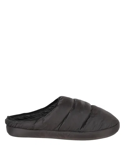 Balenciaga Quilted Slip-on Sandals With Minimalistic Silhouette In Black