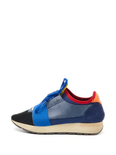 Pre-owned Balenciaga Race Runner Low Top Sneakers In Blue