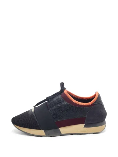 Pre-owned Balenciaga Race Runner Low-top Sneakers In Black