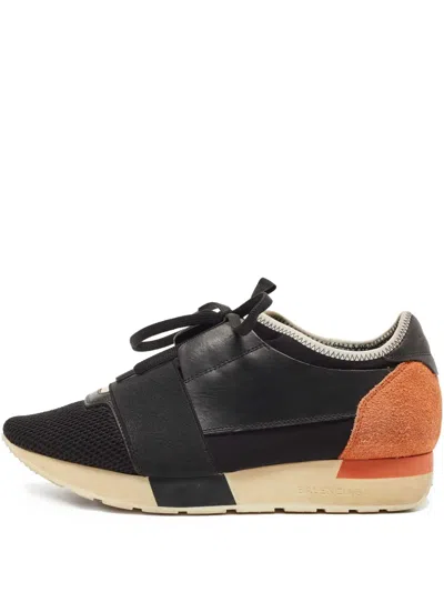 Pre-owned Balenciaga Race Runner Mesh-panelled Sneakers