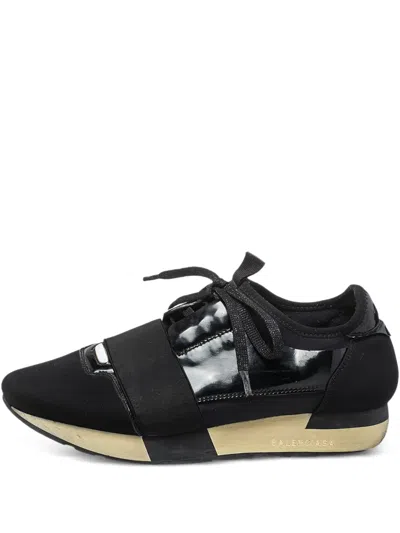 Pre-owned Balenciaga Race Runner Panelled Lace-up Sneakers