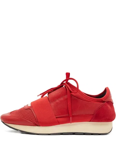 Pre-owned Balenciaga Race Runner Sneakers In Red