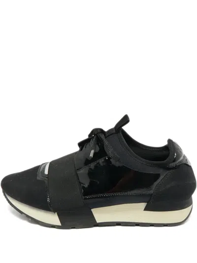 Pre-owned Balenciaga Race Runner Sneakers In Black