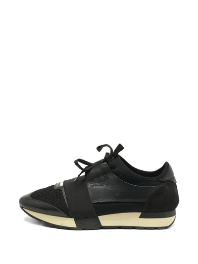 Pre-owned Balenciaga Race Runner Sneakers In Black