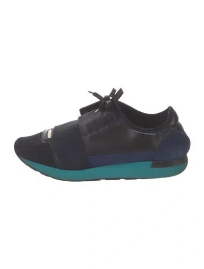 Pre-owned Balenciaga Race Runner Sneakers In Black