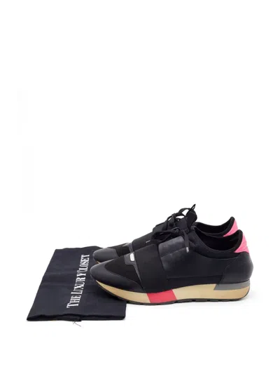 Pre-owned Balenciaga Race Runner Sneakers In Black