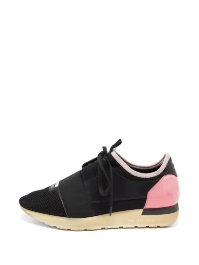 Pre-owned Balenciaga Race Runner Sneakers In Black