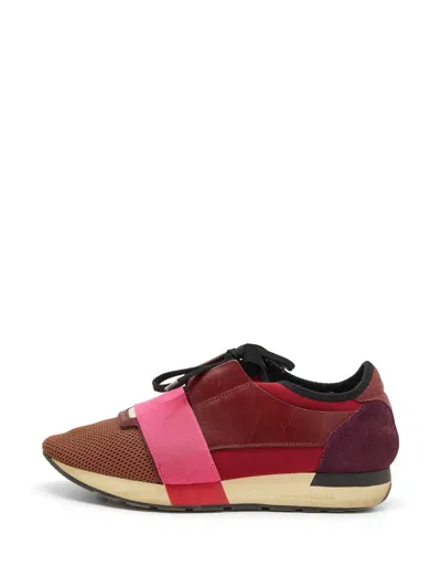 Pre-owned Balenciaga Race Runner Sneakers In Brown