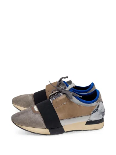 Pre-owned Balenciaga Race Runner Sneakers In Gray