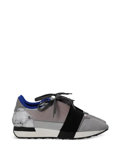 Pre-owned Balenciaga Race Runner Sneakers In Gray