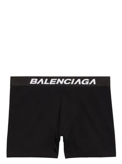 Balenciaga Elastic Boxer Briefs With Logo In Black | ModeSens