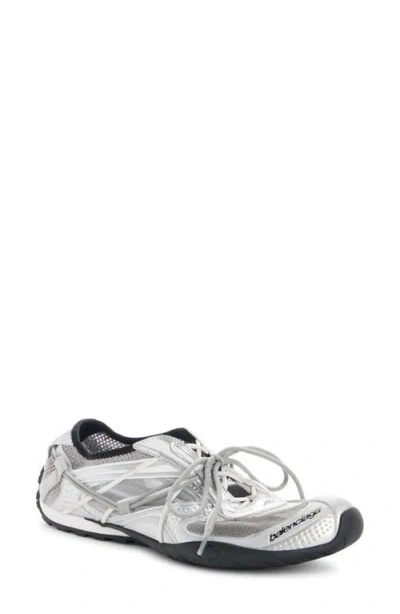 Balenciaga Radar Mesh Slip-on Sneaker In Silver