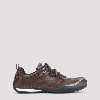 Balenciaga Radar Sneaker In Bovine Leather In Brown