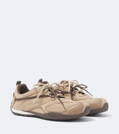Balenciaga Biscuit Suede Radar Velvety Sneaker In Brown