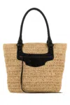 Balenciaga Women Raffia Small Le City Bucket Bag In Brown