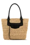 Balenciaga Women Raffia Small Le City Bucket Bag In Brown