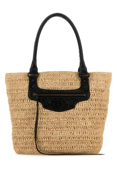 BALENCIAGA BORSA A SECCHIELLO LE CITY PICCOLA IN RAFIA  DONNA