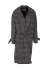Balenciaga Checkered Pattern One Layer Coat