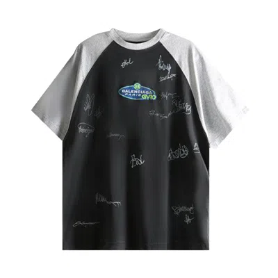 Pre-owned Balenciaga Raglan Oversized T-shirt 'faded Washed Black' | Men's Size S