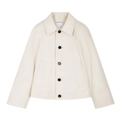 Pre-owned Balenciaga Raglan Sleeved Leather Jacket 'pale Meringue' | White | Women's Size 36