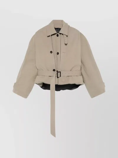 BALENCIAGA RAINCOATS WITH BELTED WAIST AND DETACHABLE STRAP