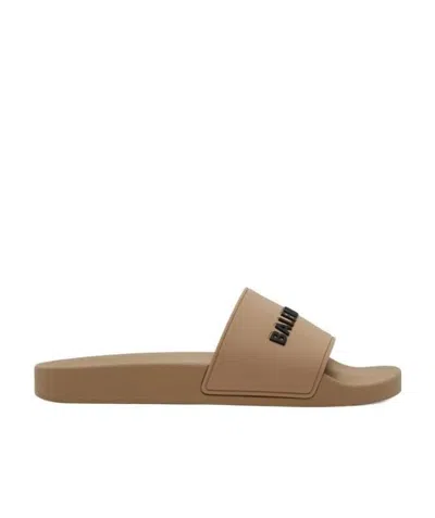 BALENCIAGA BALENCIAGA LOGO PRINTED POOL SLIDES