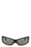 Balenciaga Rectangular Frame Sunglasses Dark Lenses In Black