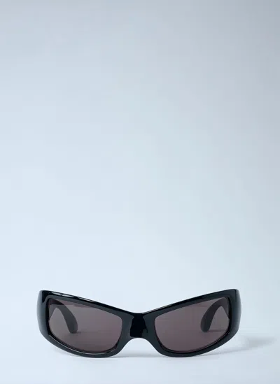 Balenciaga Men Raven Cat Sunglasses In Black