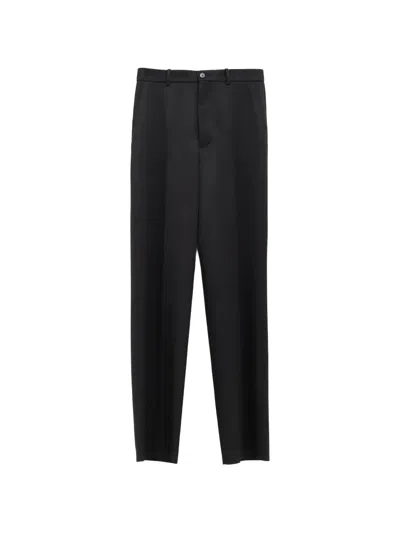 Balenciaga Raw Edge Tailored Trousers In Black