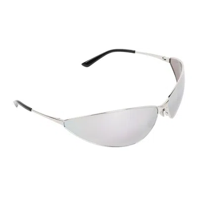 Balenciaga Razor Cat Cat-eye Frame Sunglasses In Silver