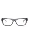 Balenciaga Rectangle-frame Glasses In グレー