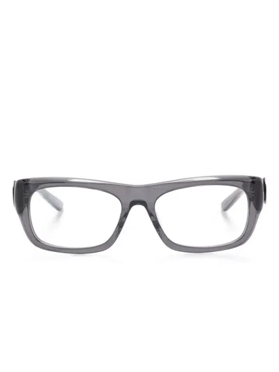 Balenciaga Rectangle-frame Glasses In グレー