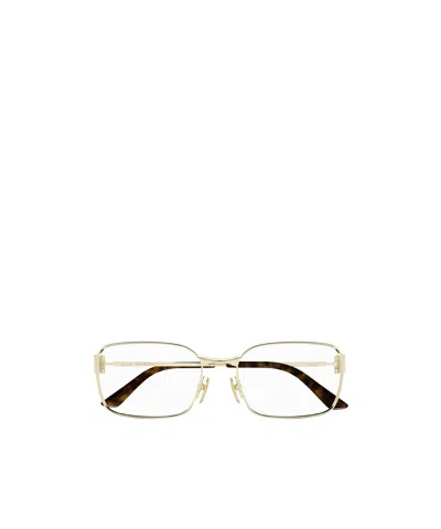 Balenciaga Rectangle-frame Glasses In Nude