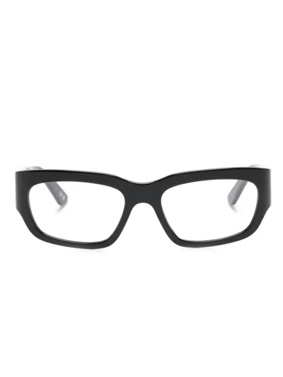 Balenciaga Rectangle-frame Glasses In Schwarz