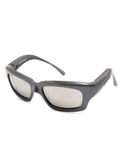 Balenciaga Rectangle-frame Sunglasses In 灰色