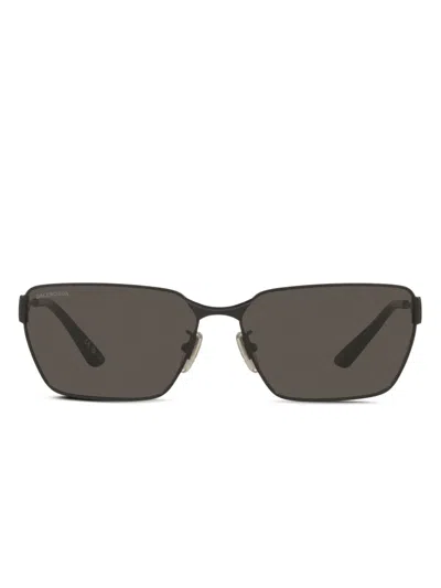 Balenciaga Rectangle-frame Sunglasses In Black
