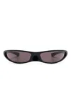 Balenciaga Blade Rectangle-frame Sunglasses In Black