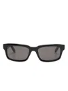 Balenciaga Rectangle-frame Sunglasses In Black