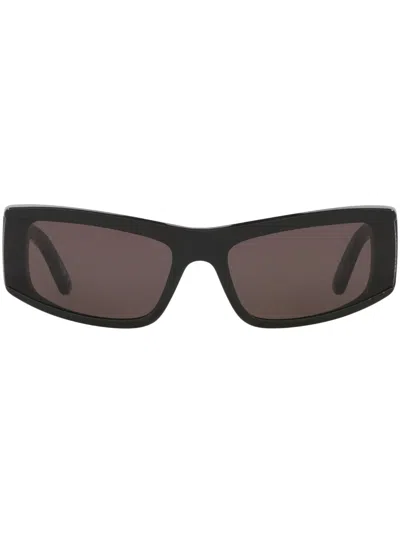 Balenciaga Rectangle-frame Sunglasses In Black